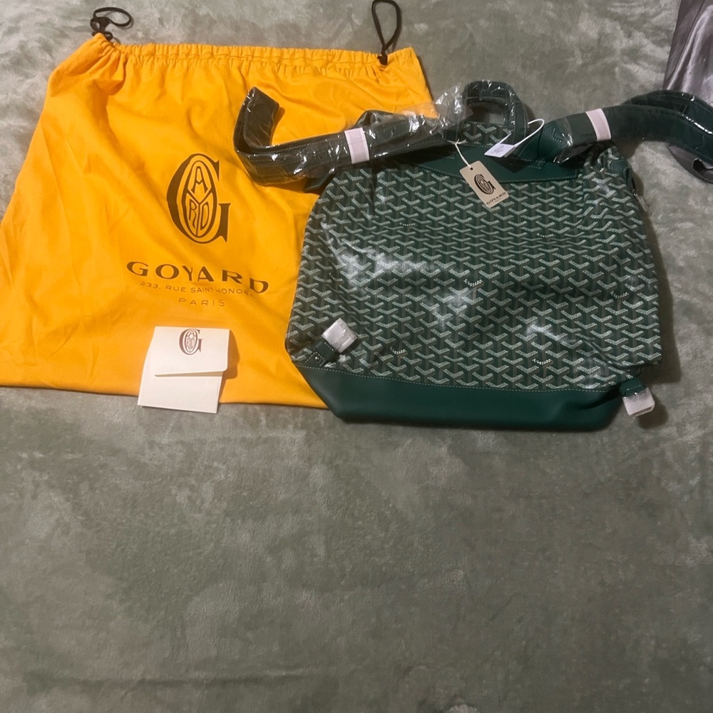 Goyard Green Monogram Tote Bag